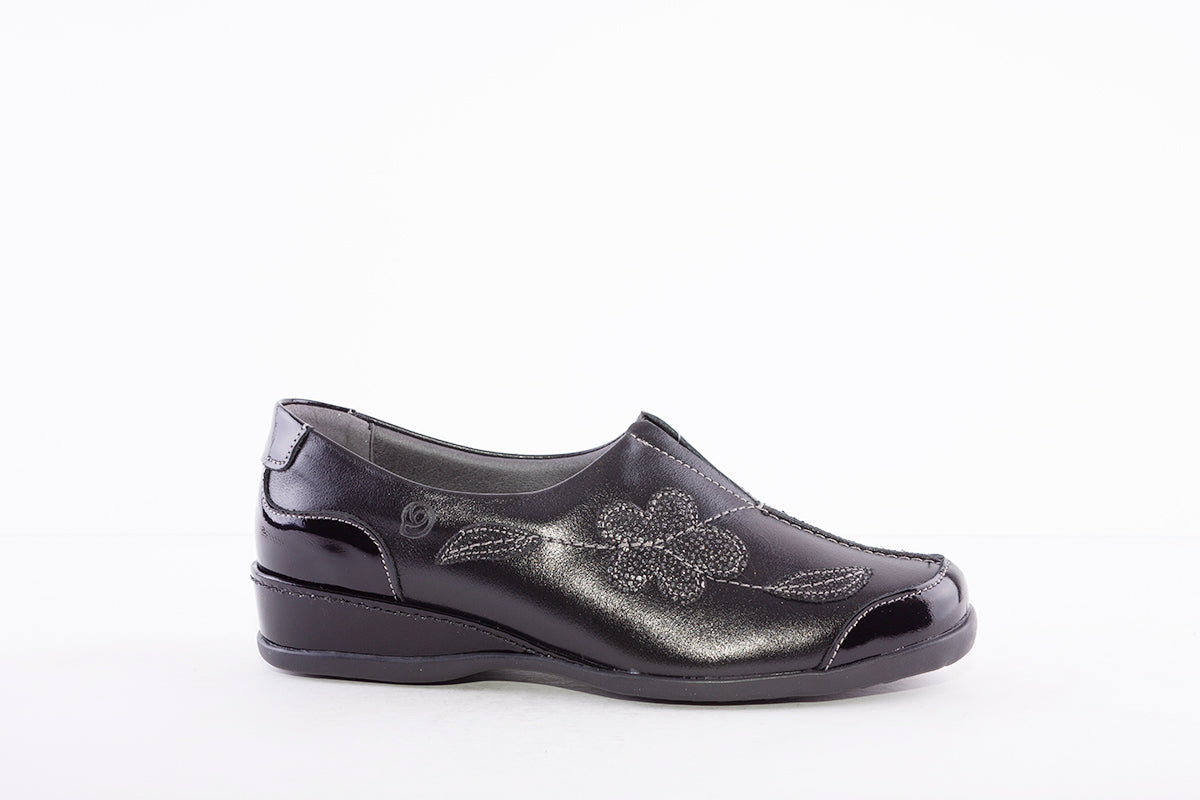 SUAVE - ANNUAL SLIP ON COMFORT SHOE - BLACK