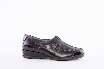 SUAVE - ANNUAL SLIP ON COMFORT SHOE - BLACK