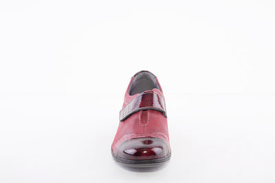 SUAVE - JOAN VELCRO COMFORT SHOE - BURGANDY