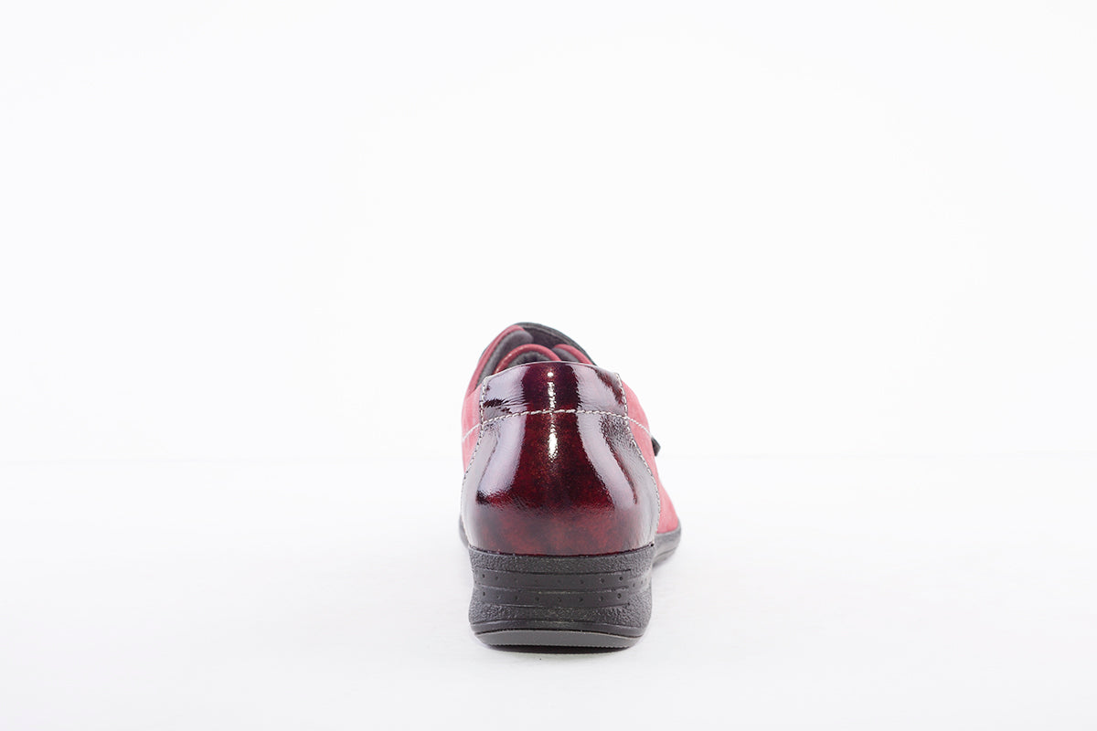 SUAVE - JOAN VELCRO COMFORT SHOE - BURGANDY