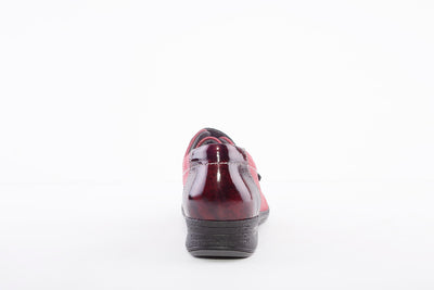 SUAVE - JOAN VELCRO COMFORT SHOE - BURGANDY