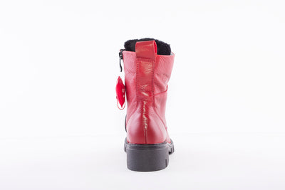 ARA - 23130-64 LOW HEEL ZIP UP FRONT ANKLE BOOT - RED