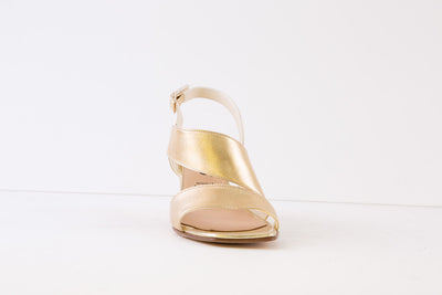 REPO - 49614 HIGH BLOCK HEEL SANDAL - GOLD
