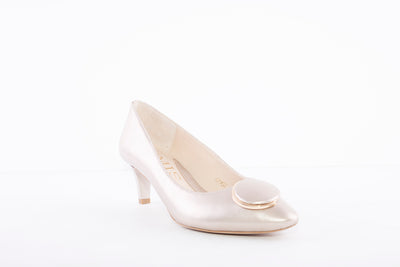 EMIS - 7902 MEDIUM HEEL COURT SHOE - GOLD