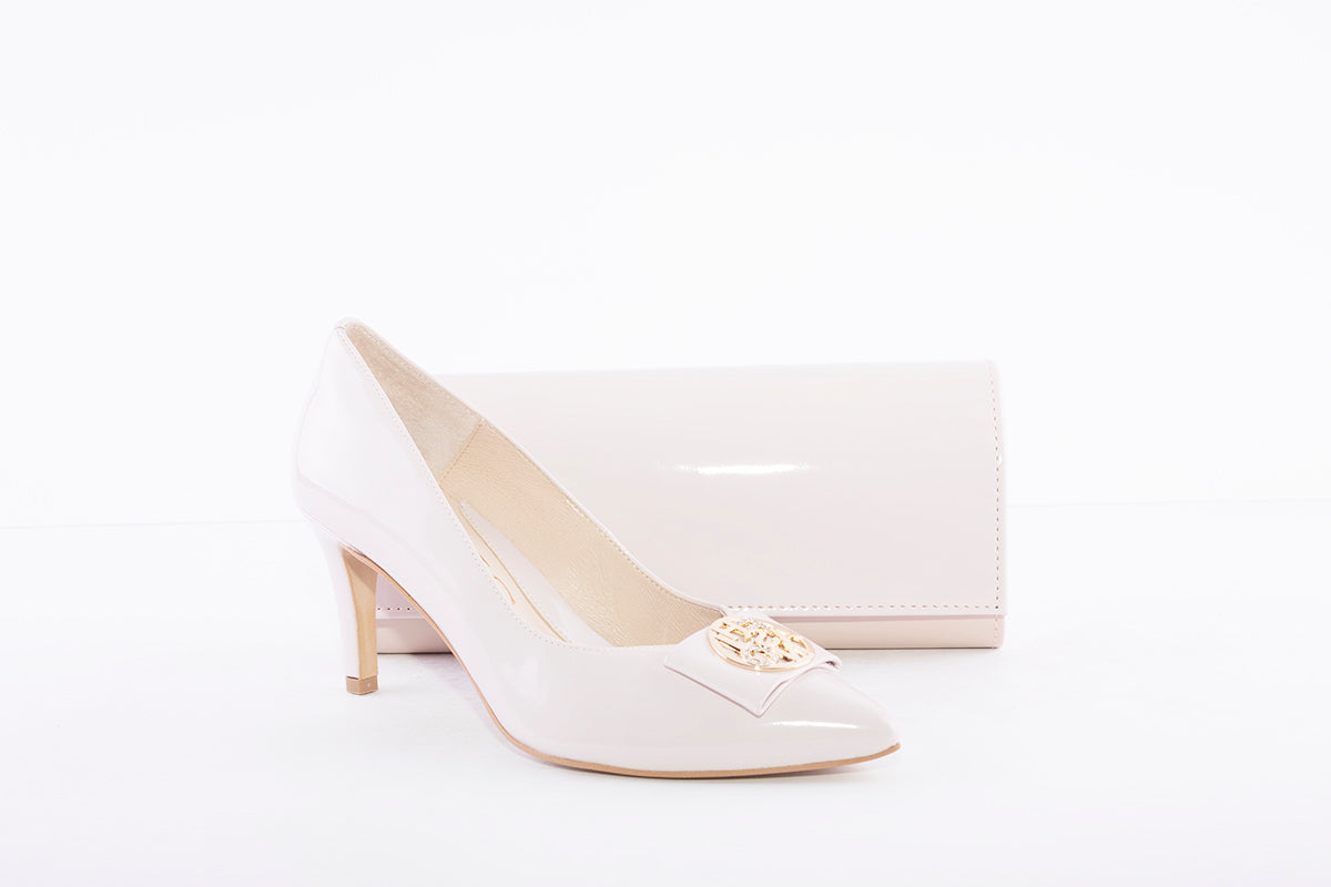 EMIS - 7928 HIGH HEEL COURT SHOE - LIGHT PINK