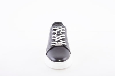 REGARDE LE CIEL - SAMIA-06 LACE UP FASHION PLATFORM SHOE WITH WHITE SOLE - BLACK