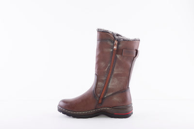 HEAVENLY FEET - BRAMBLE MID-LENGTH ZIP BOOT - BROWN