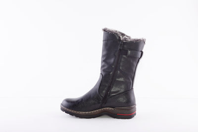 HEAVENLY FEET - BRAMBLE MID-LENGTH ZIP BOOT - BLACK