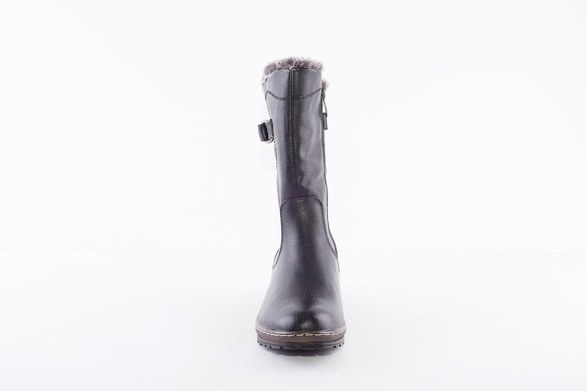 HEAVENLY FEET - BRAMBLE MID-LENGTH ZIP BOOT - BLACK
