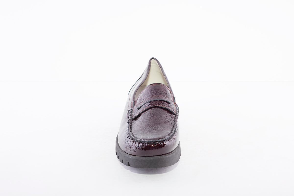 WALDLAUFER - 549002 HEGLI SLIP-ON SHOE - WINE PATENT