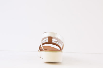 HEAVENLY FEET - LULU FLAT FASHION SANDAL - SILVER
