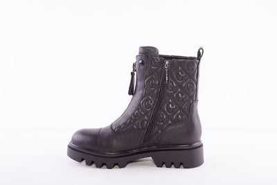 CARMELA - 67925 FRONT ZIP ANKLE BOOT - BLACK
