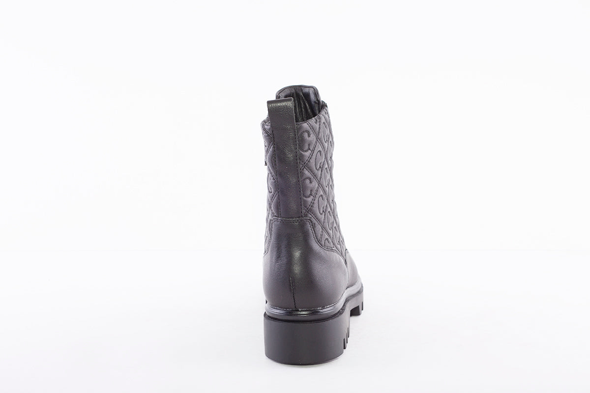 CARMELA - 67925 FRONT ZIP ANKLE BOOT - BLACK