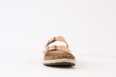 HEAVENLY FEET - ALEXIS COMFORT DOUBLE STRAP MULE - ROSE GOLD