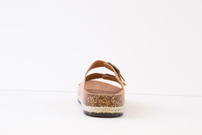 HEAVENLY FEET - ALEXIS COMFORT DOUBLE STRAP MULE - ROSE GOLD