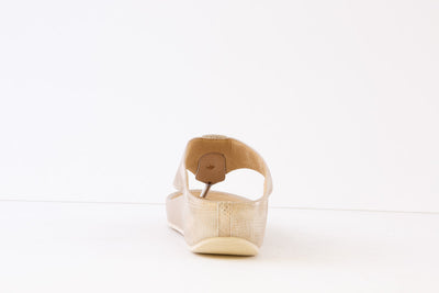 HEAVENLY FEET - CHARM TOE-POST FASHION MULE - GOLD
