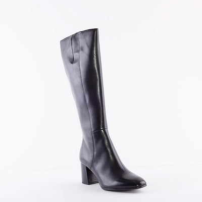 TAMARIS - 25512-001 LONG BLOCK HEEL BOOT - BLACK