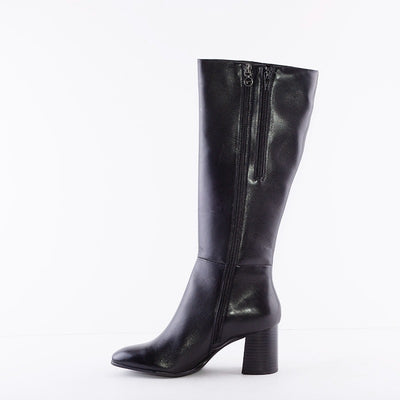 TAMARIS - 25512-001 LONG BLOCK HEEL BOOT - BLACK