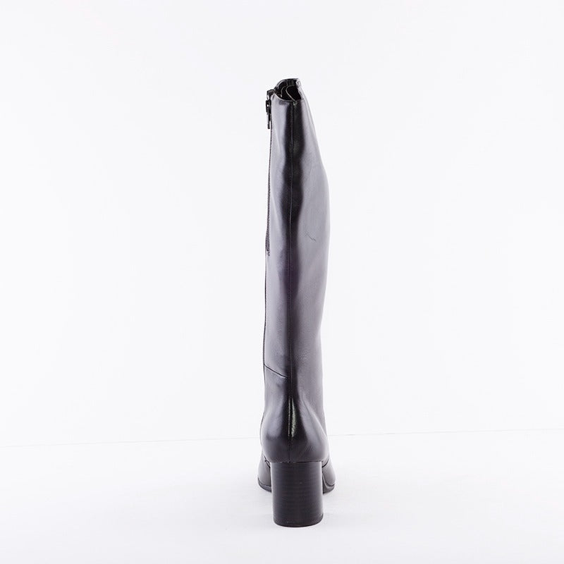 TAMARIS - 25512-001 LONG BLOCK HEEL BOOT - BLACK