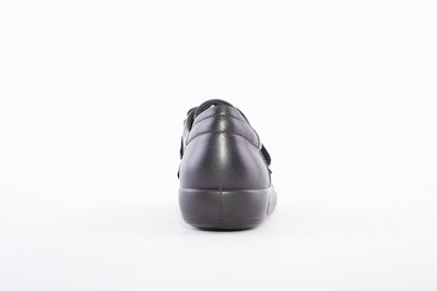 ECCO - 206513 VELCRO SHOE - BLACK LEATHER