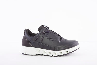 ECCO - MULTI-VENT W COMFORT WALKING SHOE - BLACK LEATHER