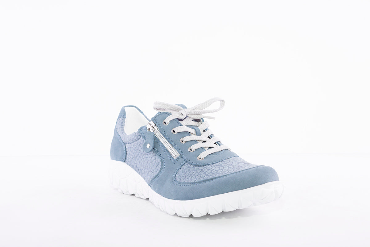 WALDLAUFER - H89001 HAVY STRETCH LACED WALKING SHOE - DENIM
