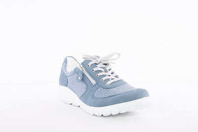 WALDLAUFER - H89001 HAVY STRETCH LACED WALKING SHOE - DENIM