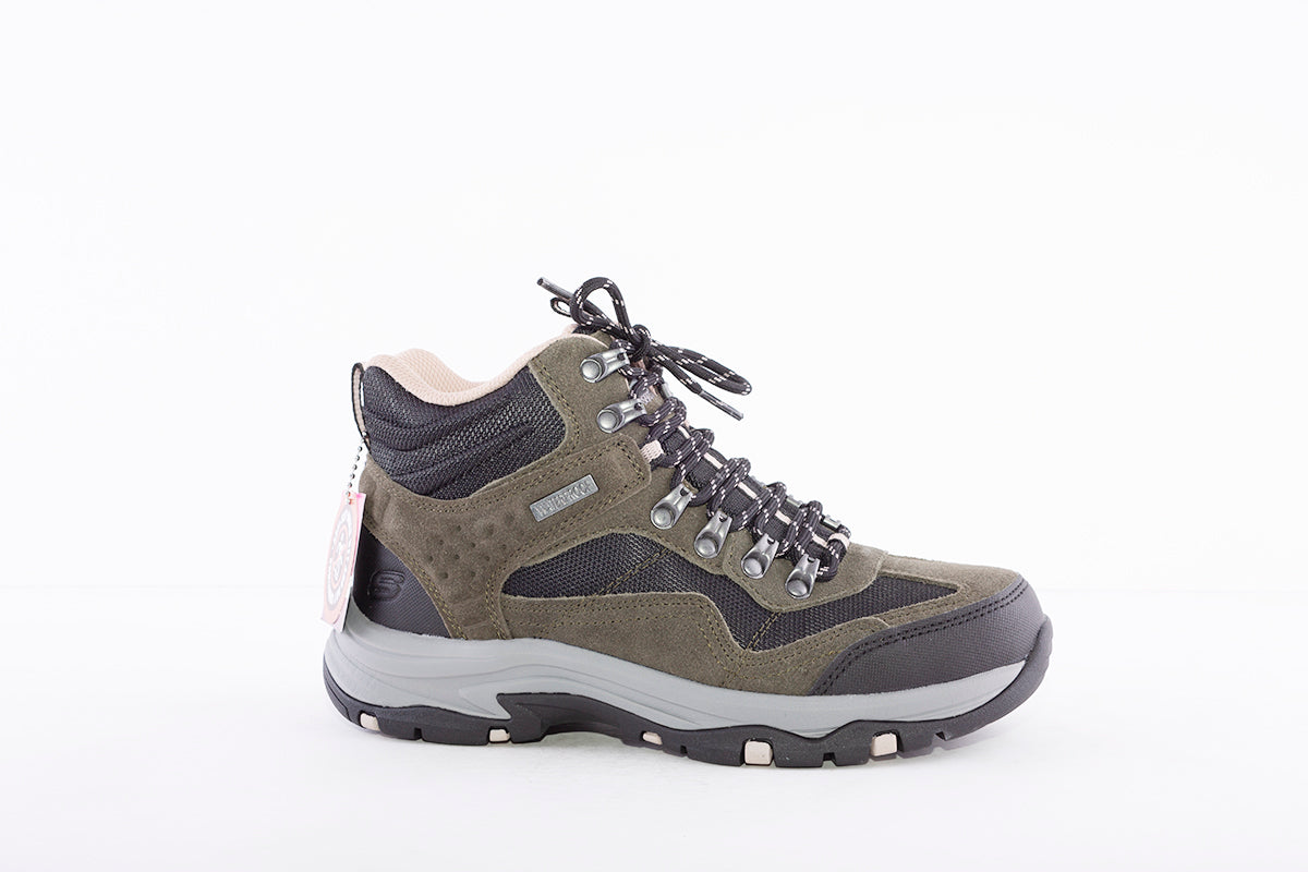 Skechers Trego Base Camp Laced Hiking Trail Boot Olive/Black