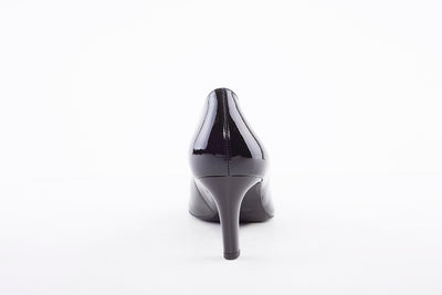 HOGL - 0-186724 BOULEVARD 60 - MEDIUM STILETTO HEEL COURT SHOE - BLACK PATENT