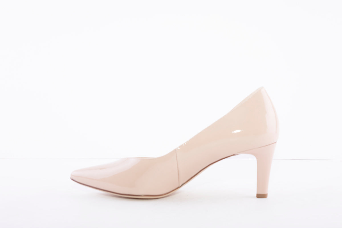 HOGL - 0-186724 BOULEVARD 60 - MEDIUM STILETTO HEEL COURT SHOE - NUDE PATENT