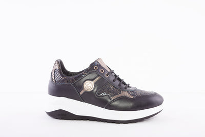 GRI-SPORT BLG002 NIGHTSHADE-LACED FASHION SHOE - BLACK/GOLD