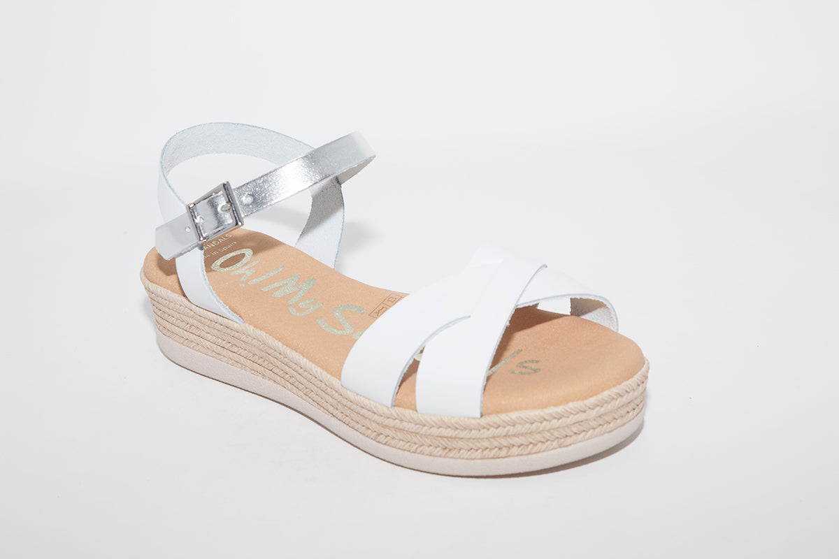 OH MY SANDALS - 4568 WHITE/SILVER