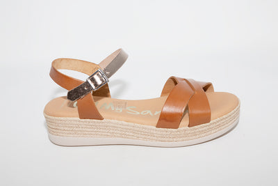 LDS SANDAL - TAN GOLD