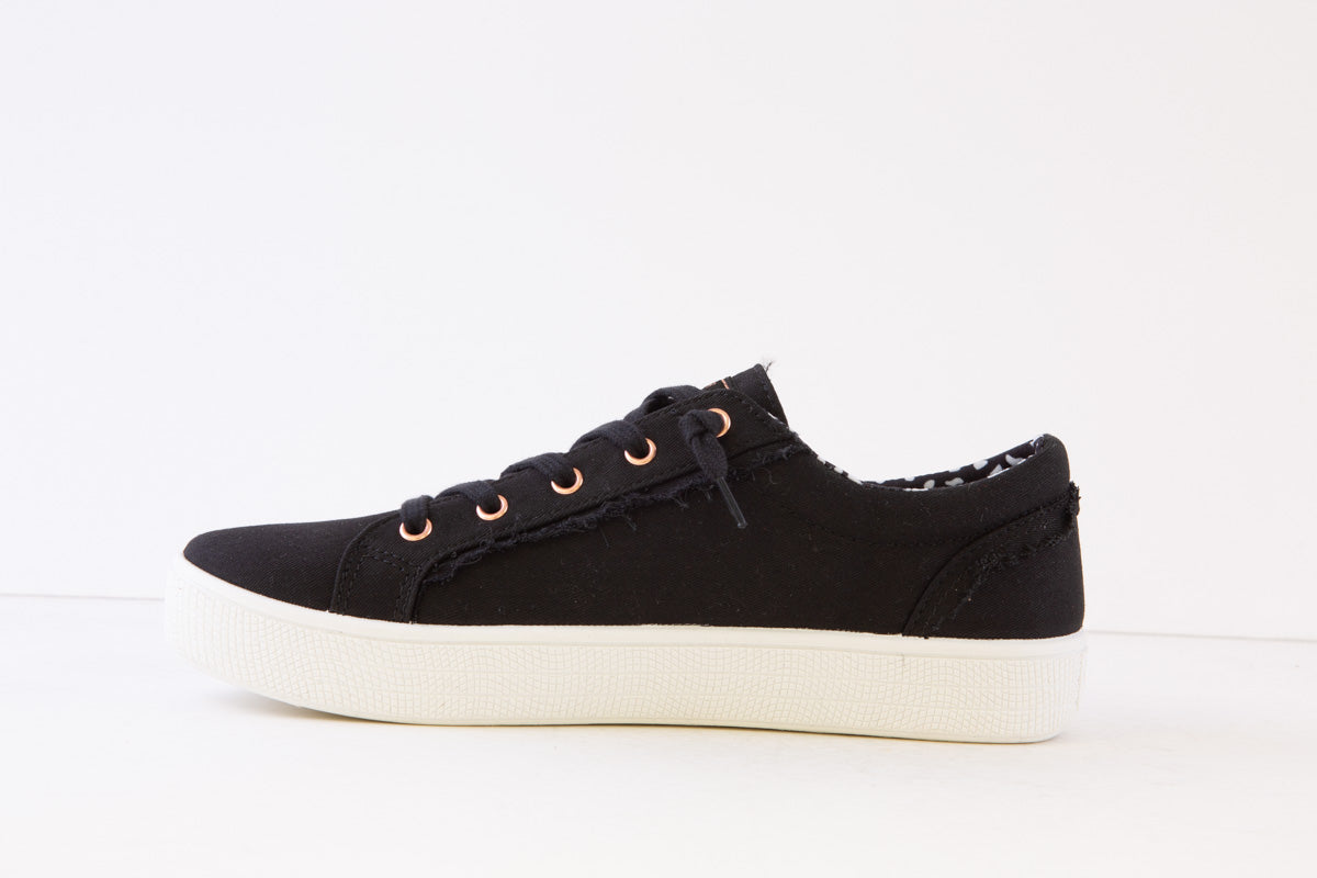 SKECHERS - 113328 BOBS B EXTRA CUTE MOC-LACE CANVAS RUNNER - BLACK