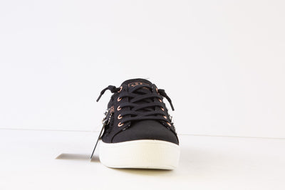 SKECHERS - 113328 BOBS B EXTRA CUTE MOC-LACE CANVAS RUNNER - BLACK