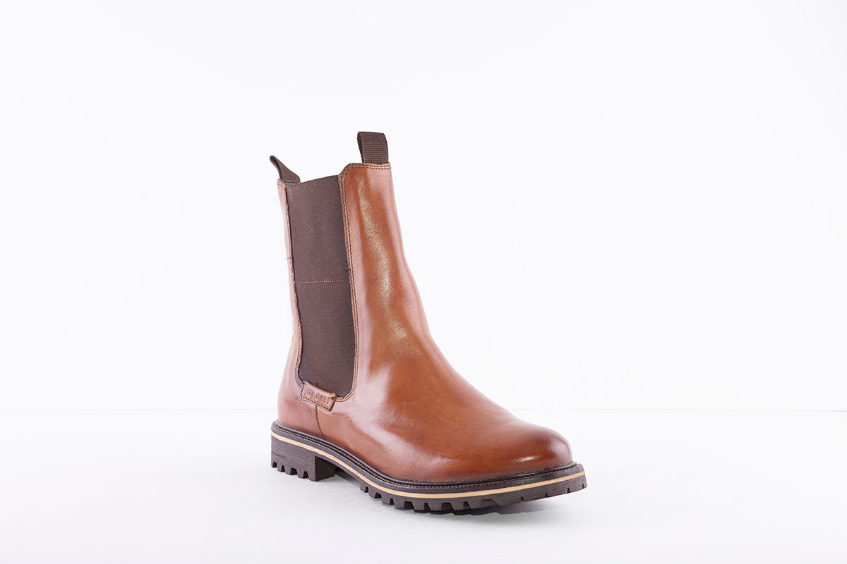 BUGATTI - 411-A4X30 FLAT GUSSET ANKLE BOOT - TAN LEATHER