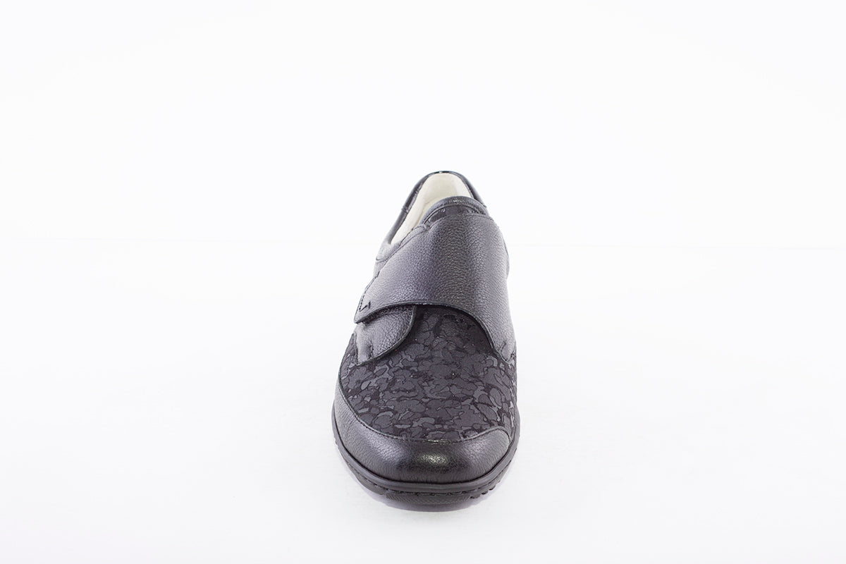 WALDLAUFER - 607K31 302 KYA-VELCRO STRETCH COMFORT SHOE-K FIT - BLACK