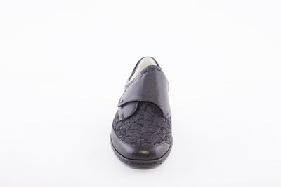 WALDLAUFER - 607K31 302 KYA-VELCRO STRETCH COMFORT SHOE-K FIT - BLACK