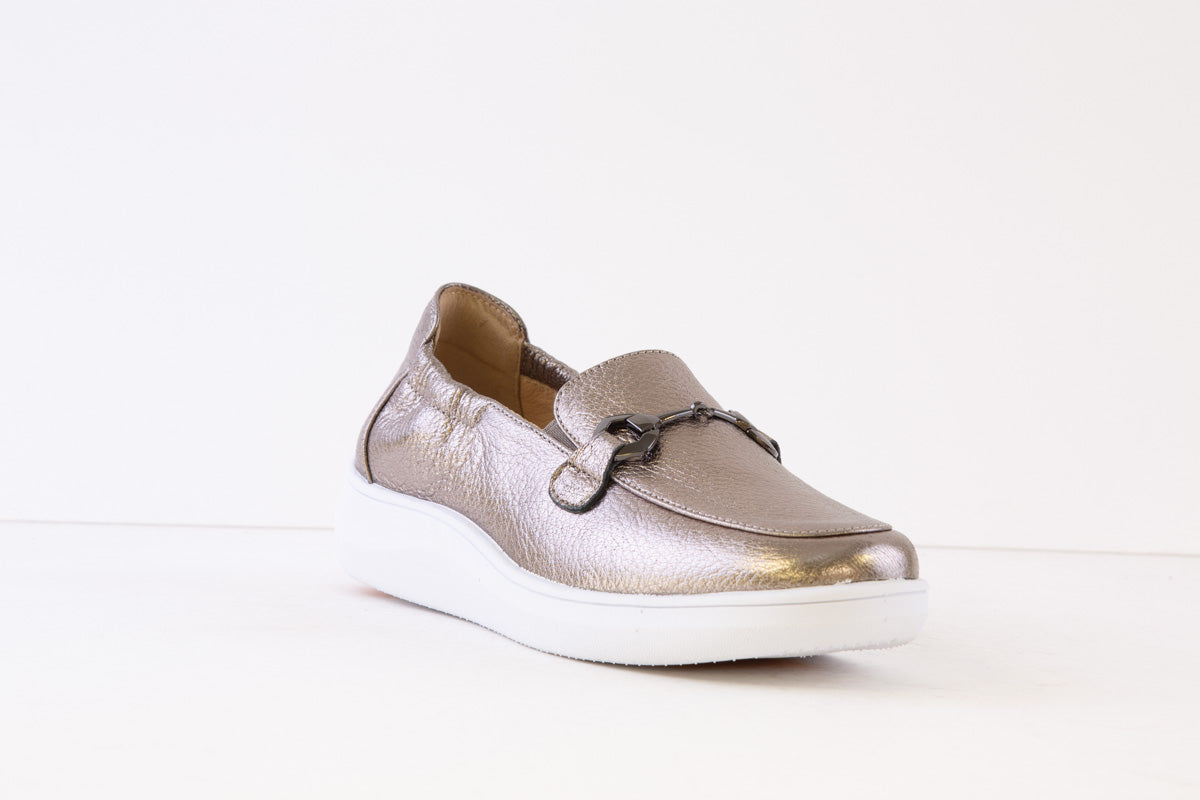 G COMFORT - 25285Z SLIP-ON LOAFER - PEWTER