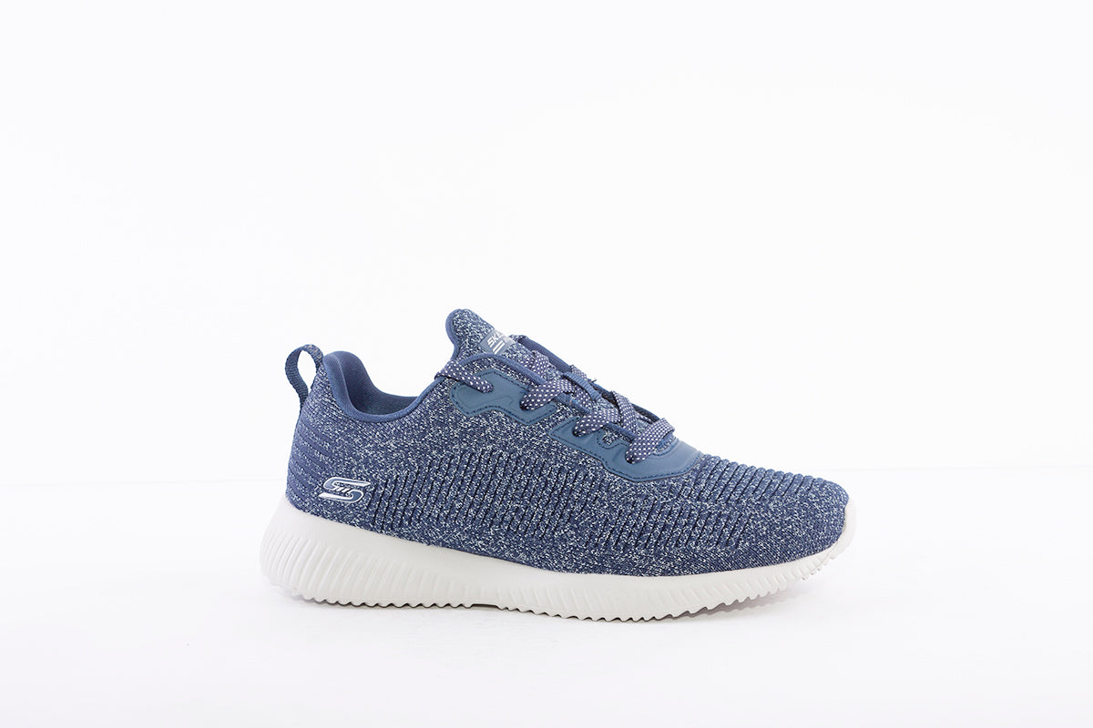 SKECHERS - 117074 BOBS SQUAD GHOST STAR-LACED KNIT TRAINER - NAVY