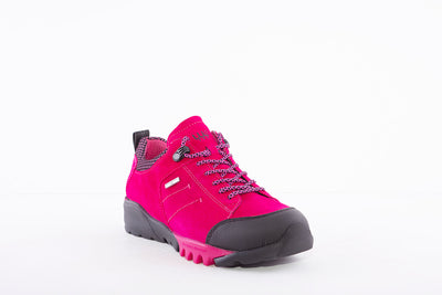 WALDLAUFER - 787950 AMIATA LACED WATERPROOF WALKING SHOE - PINK SUEDE