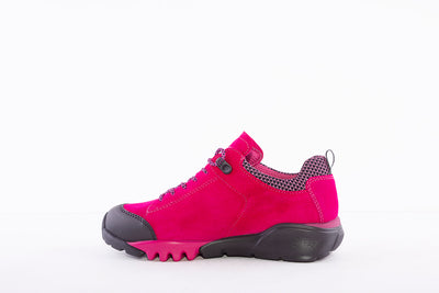 WALDLAUFER - 787950 AMIATA LACED WATERPROOF WALKING SHOE - PINK SUEDE