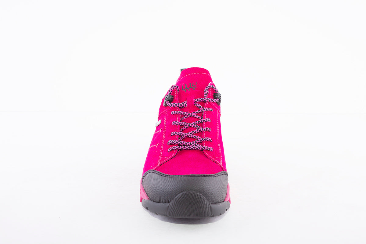 WALDLAUFER - 787950 AMIATA LACED WATERPROOF WALKING SHOE - PINK SUEDE
