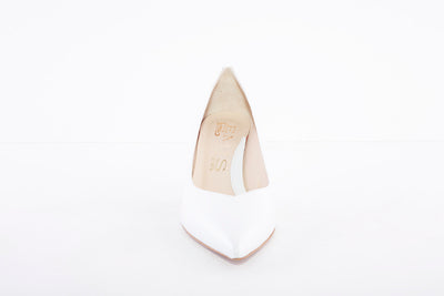 EMIS - 6047 MEDIUM HEEL DRESSY COURT SHOE - PEARL WHITE