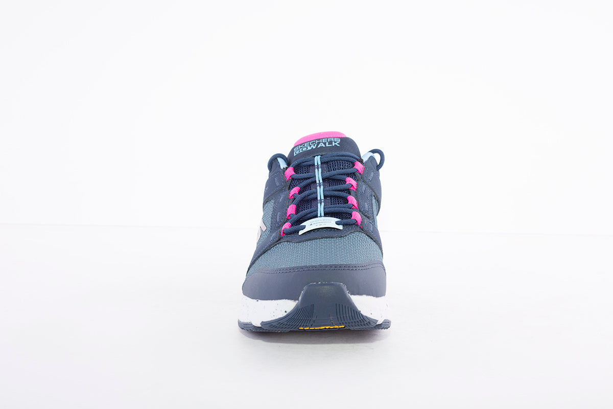 SKECHERS - 124428 GO WALK OUTDOOR LACE UP TRAINER - NAVY/PINK