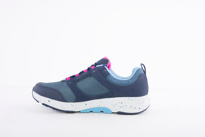 SKECHERS - 124428 GO WALK OUTDOOR LACE UP TRAINER - NAVY/PINK