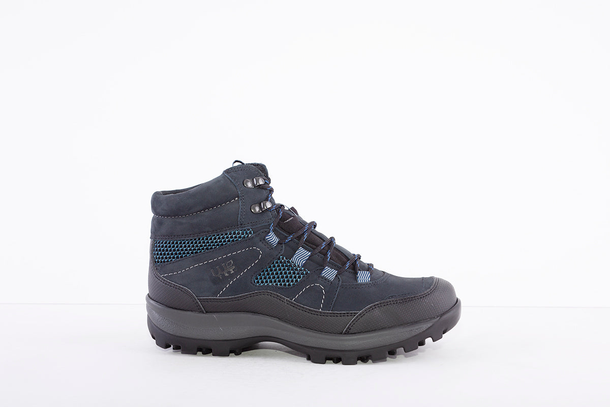 WALDLAUFER - 471974 501 HOLLY LACE UP HIKING ANKLE BOOT - NAVY MULTI