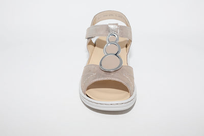 ARA - LOW WEDGE SANDAL - TAUPE METALLIC