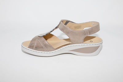 ARA - LOW WEDGE SANDAL - TAUPE METALLIC