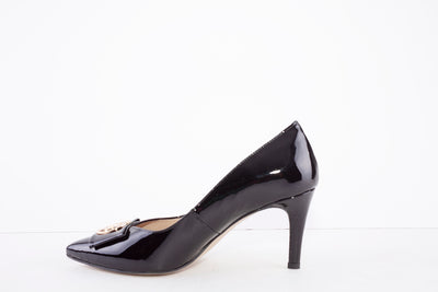 EMIS - 7928/8210 - HIGH HEEL COURT SHOE - BLACK PATENT